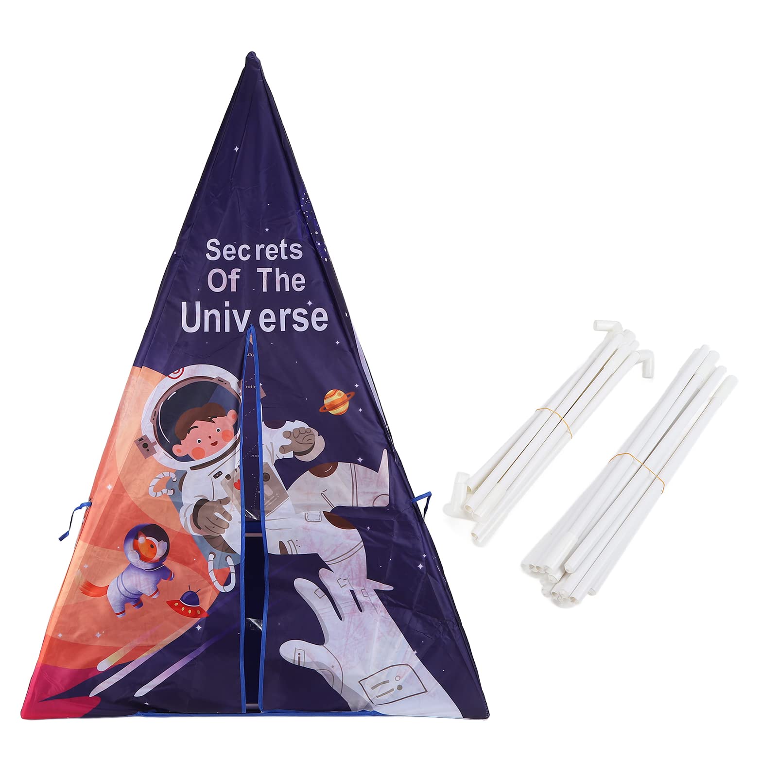 Space World Tenda da Gioco per Bambini Casetta da Gioco Pieghevole e Divertente per L'Esplorazione Cosmica per Interni Ed Esterni 100 X 100 X 140 Cm