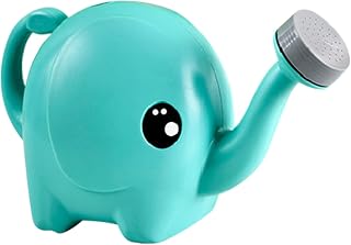 Watering Can Elephant 2.5L Plastic Cute Watering Can with Sprinkler Kids Watering Can with Long Spout Mini Plant Watering Can for Indoor Outdoor Garden Blue