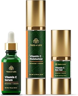 Tree of Life Beauty Ultimate Skin Care Set, Brightening, Firming, Hydrating, Moisturizing, Brightening, Complete Face Care Regimen - Anti-Aging Vitamin C Trio Pro Pack