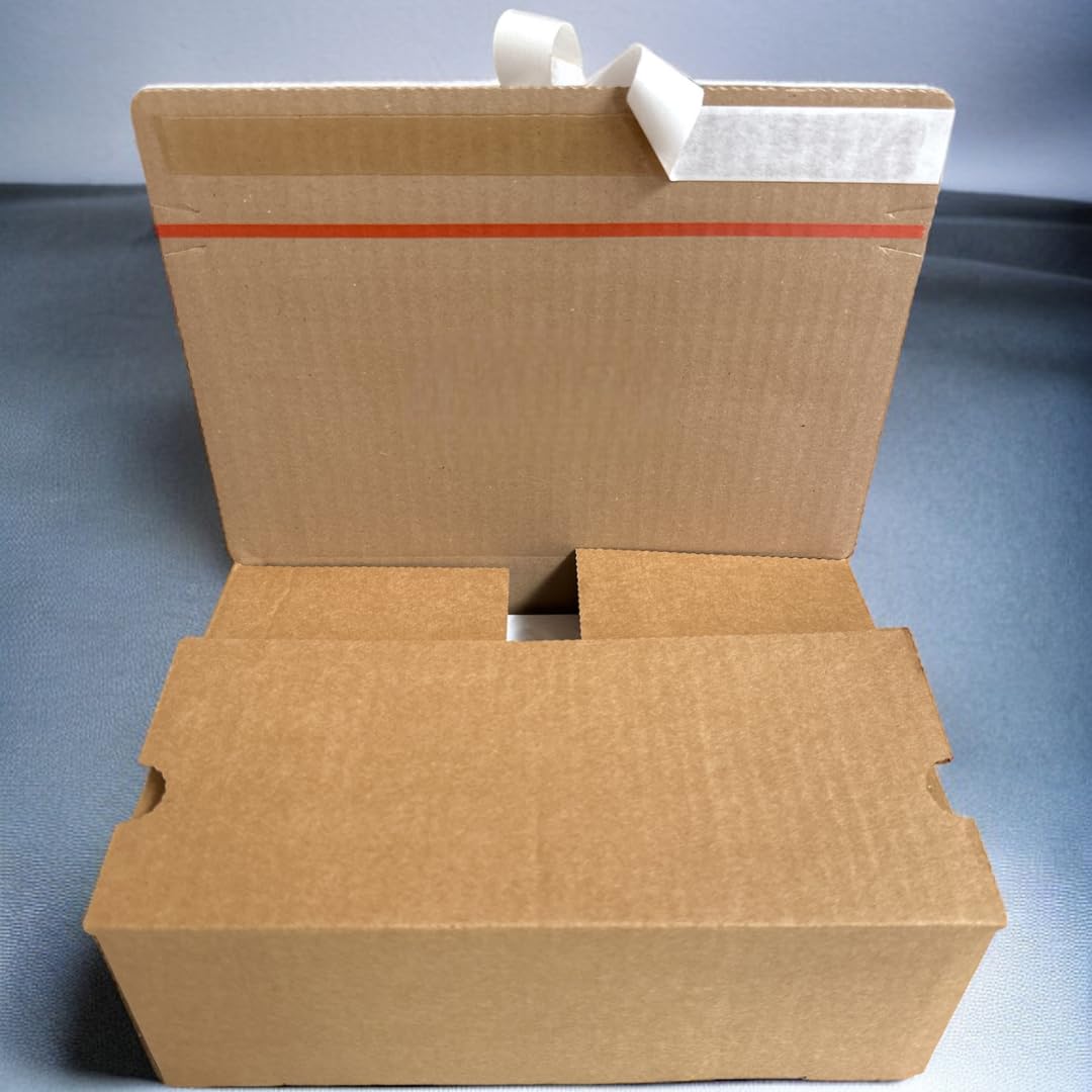 120 Stück Automatik Karton - 230x160x80mm Versandkartons mit selbstklebendem Deckel für den Warenversand, Versandkarton klein, Pakete für Versand, Kartons Versand, Faltkarton klein
