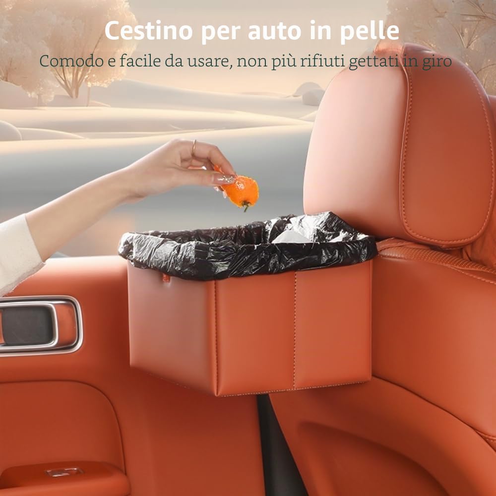 Cestino per auto a prova di perdite, universale, da appendere, organizer multiuso per viaggi all'aperto, cestino pieghevole per camion, SUV, casa, ufficio (nero)