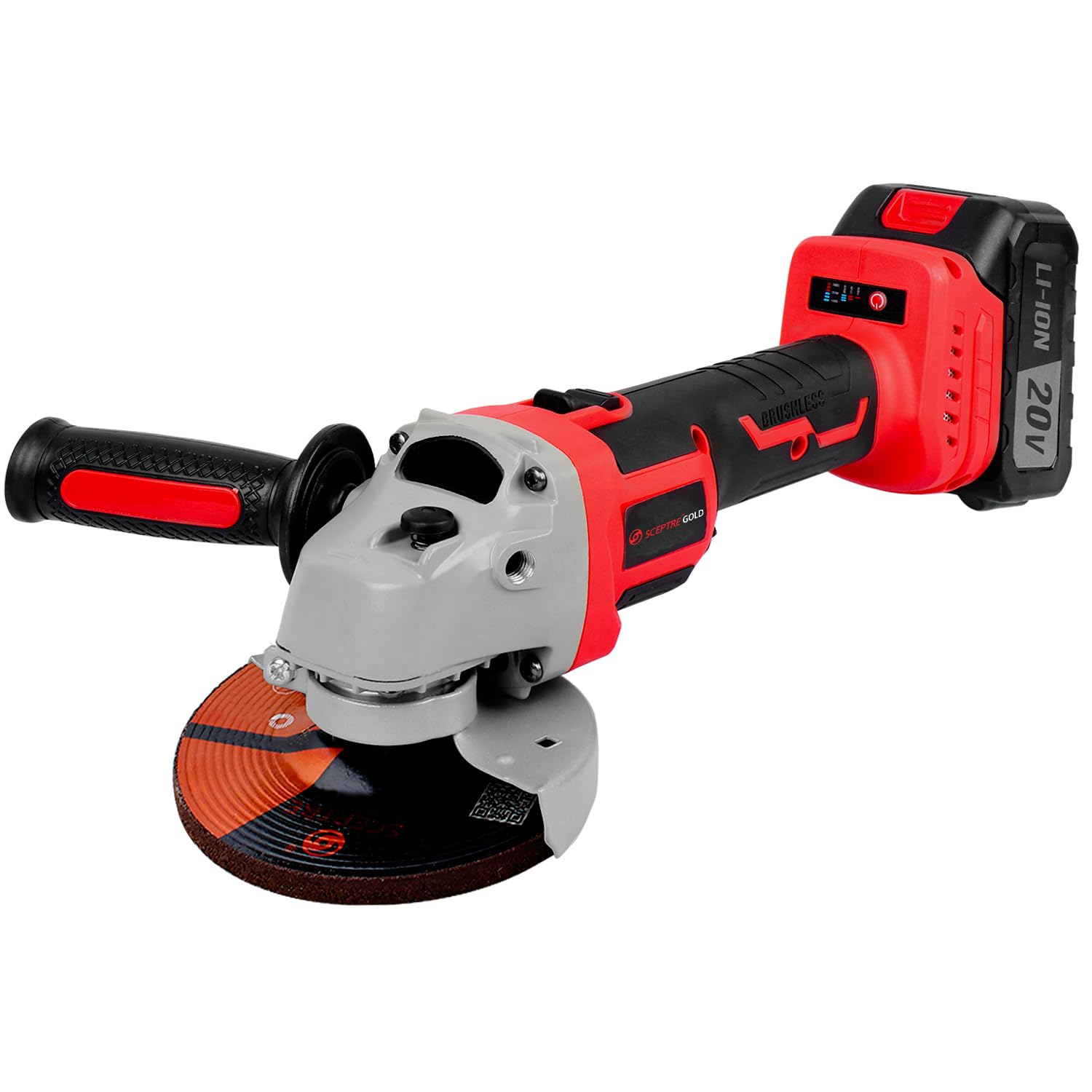 See full amazon price history chart for SCEPTRE SP-CA21V 21V 100mm Cordless Angle Grinder Machine with 2 x 20V Li-ion Batteries Brushless Motor and Protection Shield for Mechanic, Tradesmen & Professional Use (Pack of 1, Red) SCEPTRE SP-CA21V 21V 100mm Cordless Angle Grinder Machine with 2 x 20V Li-ion Batteries Brushless Motor and Protection Shield for Mechanic, Tradesmen & Professional Use (Pack of 1, Red) (B0CQPC8HWR) Amazon Price History, Amazon Price Tracker