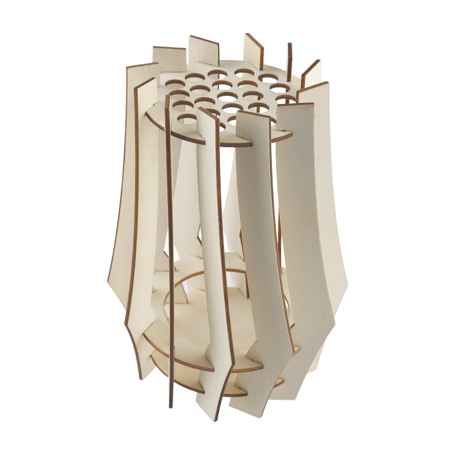 Wellrun Wooden Puzzle Flower Vase,12x18cm Unique 3D Decorative Vase for Bouquet Arrangements,Stylish Display & Home Decoration