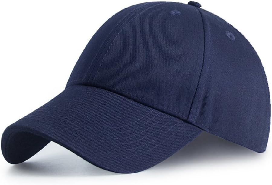 Plain Baseball Cap Snapback for Men - Classic 6 Panel Adjustable Sport Casual Sun Visor Hat