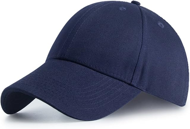 HGDGears Plain Baseball Cap Snapback for Men - Classic 6 Panel Adjustable Sport Casual Sun Visor Hat
