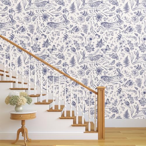 Papel pintado azul para cubrir azulejos papel de pared autoadhesivo extraíble de vinilo cocina 7