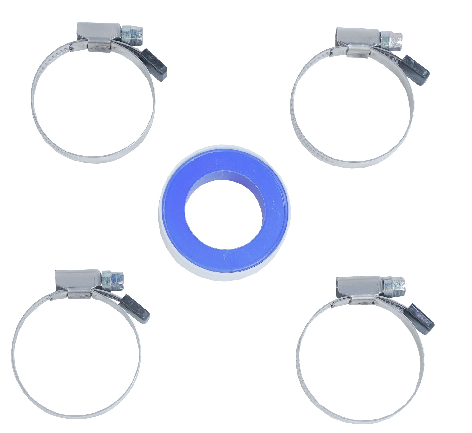 Miganeo Bypass Set für Pool Solarweiche 3 Wege Ventil Anschluss Ø 32/38mm Schlauchschellen Sandfilteranlagen Poolheizung Wärmepumpe Solarheizung