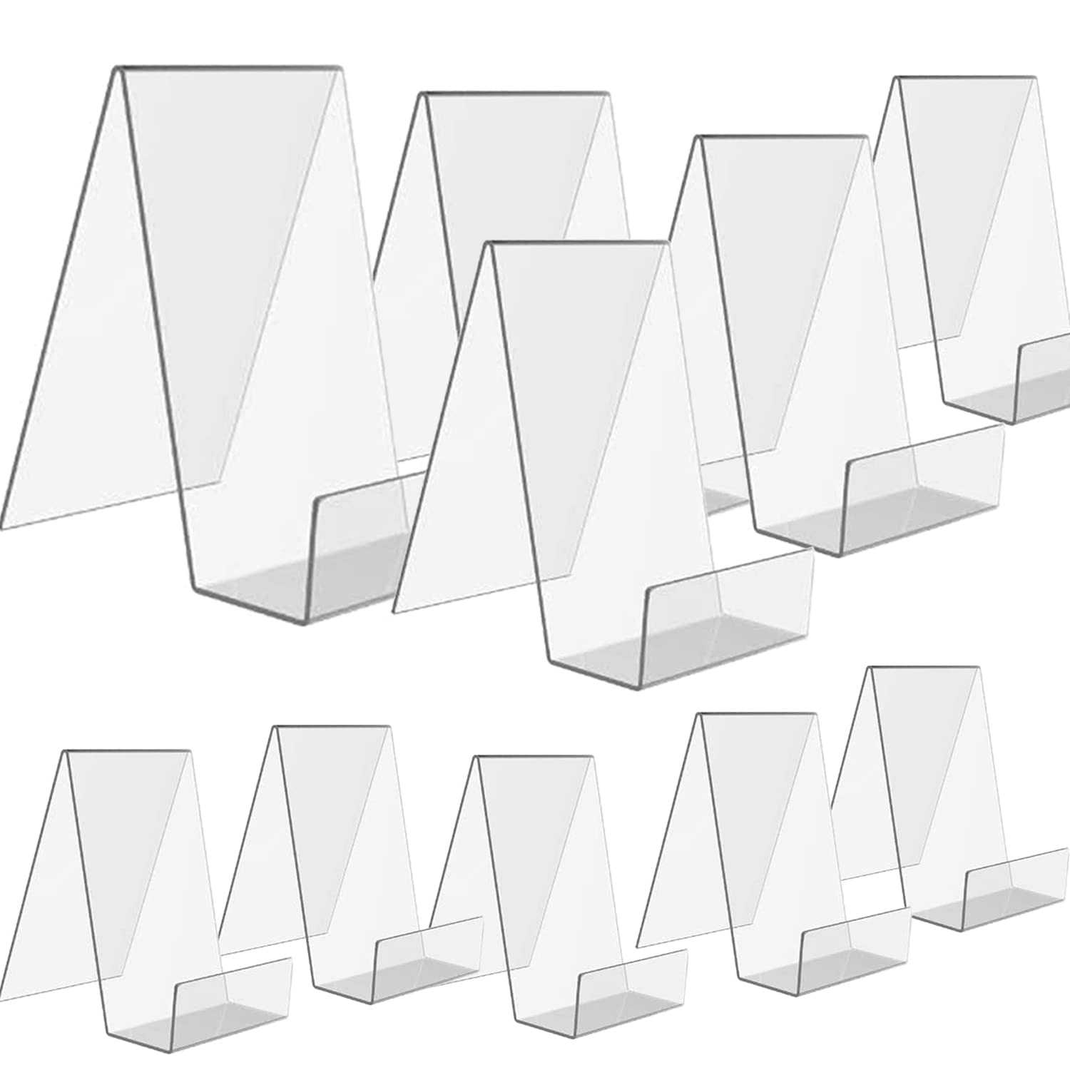 Serre-livres En Acrylique Transparent - 18x12x12cm - Organisateur Bureau, Bibliothèque - Lot De 2