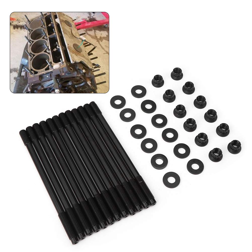 Kit de Pernos de Culata, Material de Aleación Duradero, Alineación de Juntas para Motores EJ20 EJ25, 12 Unidades