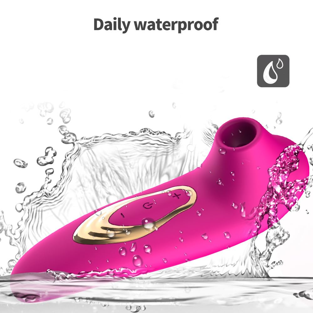 Stimulateur Clitoridien à Air Pulsé - Suceur de Clitoris avec 10 Modes de Succion sous Vide - Vibromasseur Aspirant Étanche IPX7 - Silicone Médical Silencieux & Rechargeable - Sextoy Femme & Couple