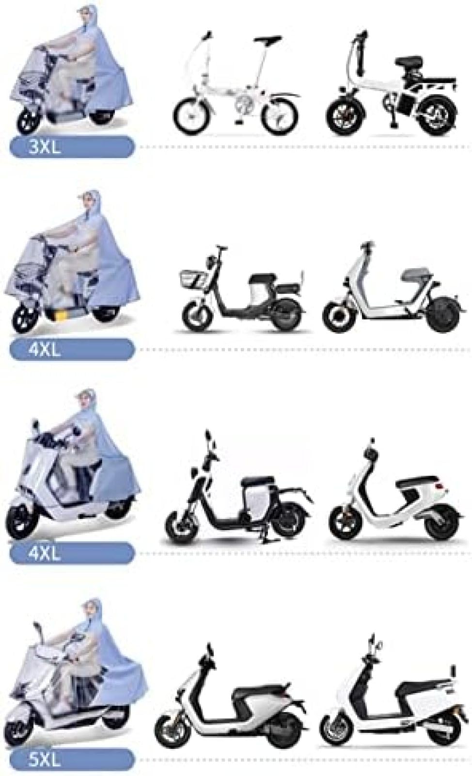 Chubasquero para Bicicleta Eléctrica, para Adultos, para Bicicleta Eléctrica, Scooter, Poncho, Motocicleta, Transparente, Largo, De Cuerpo Completo, Impermeable, Capa De Lluvia con Tiras Reflectan