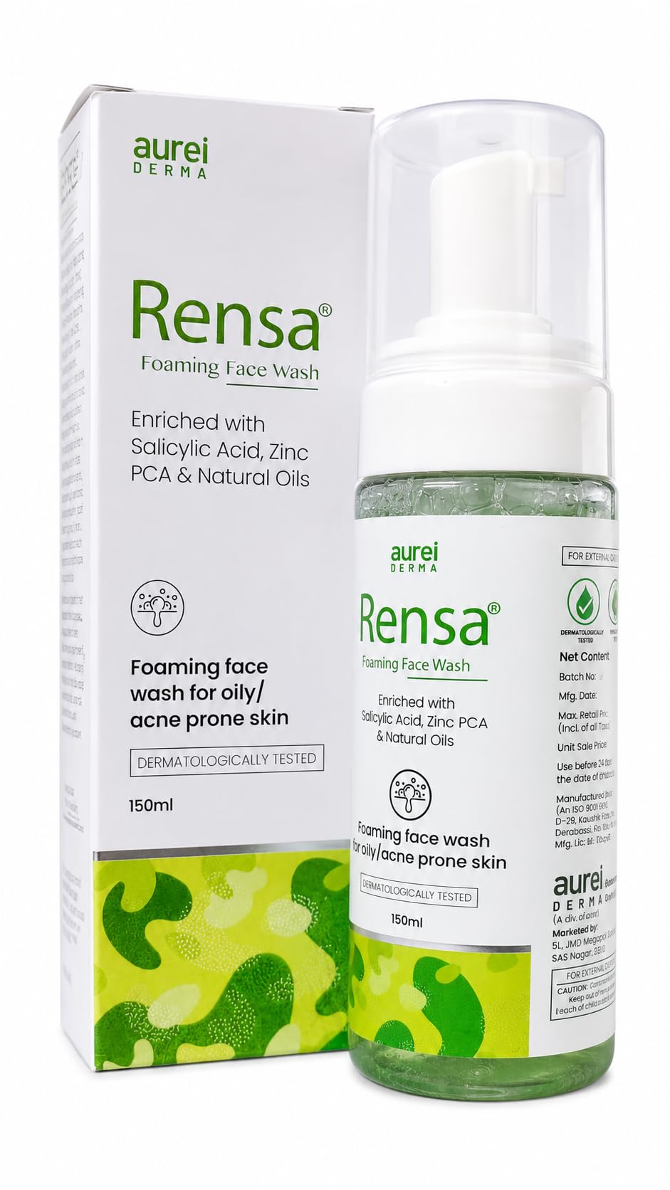Rensaa Foaming Face Wash for Oily & Acne Prone Skin | Enriched with Salicylik Acid, Zinc PCA & Natural Oils | Deep Cleansing Face Cleanser | Daily Use | 150 ml-image-25