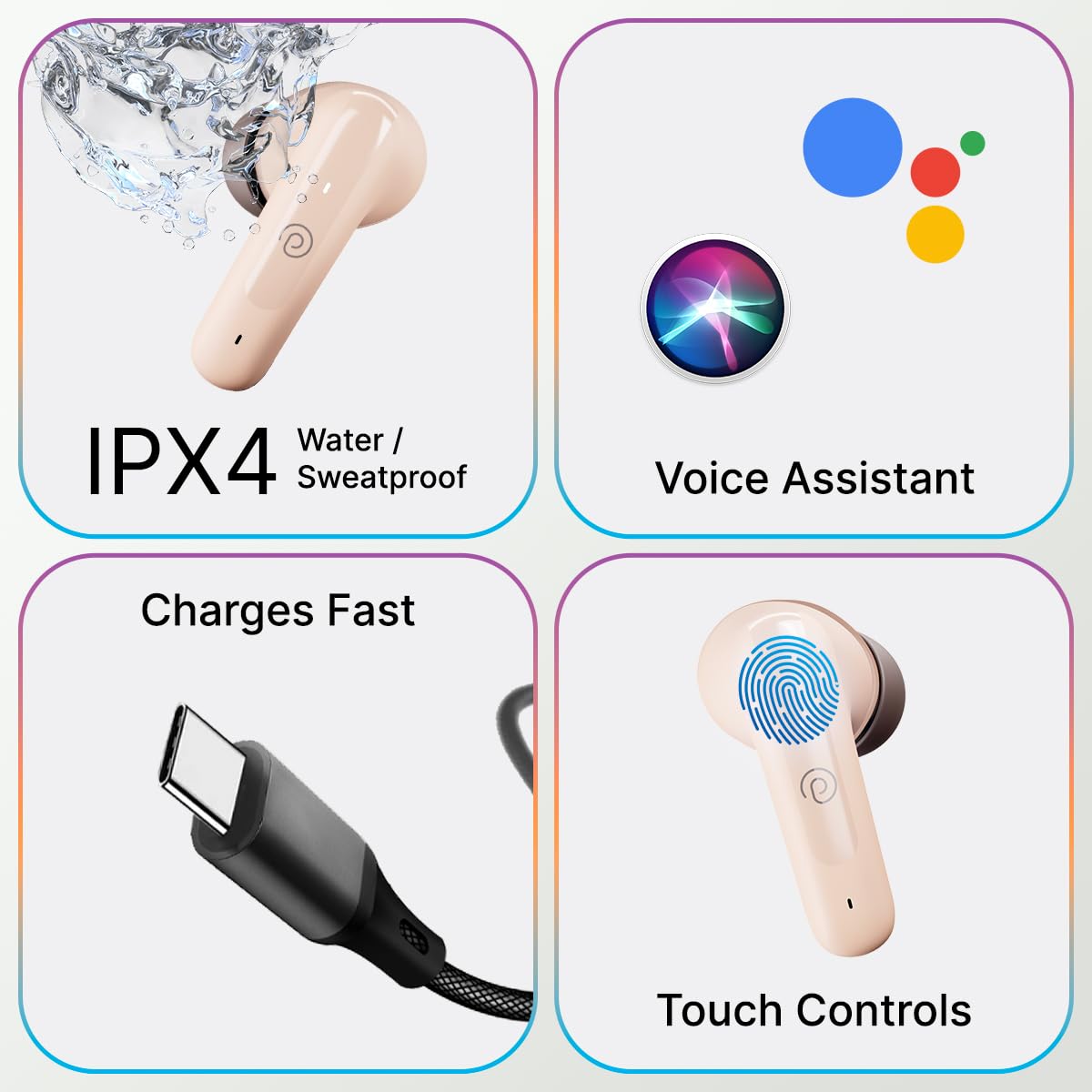 pTron Bassbuds Astra: Wireless Earbuds with 50hr Playtime -7