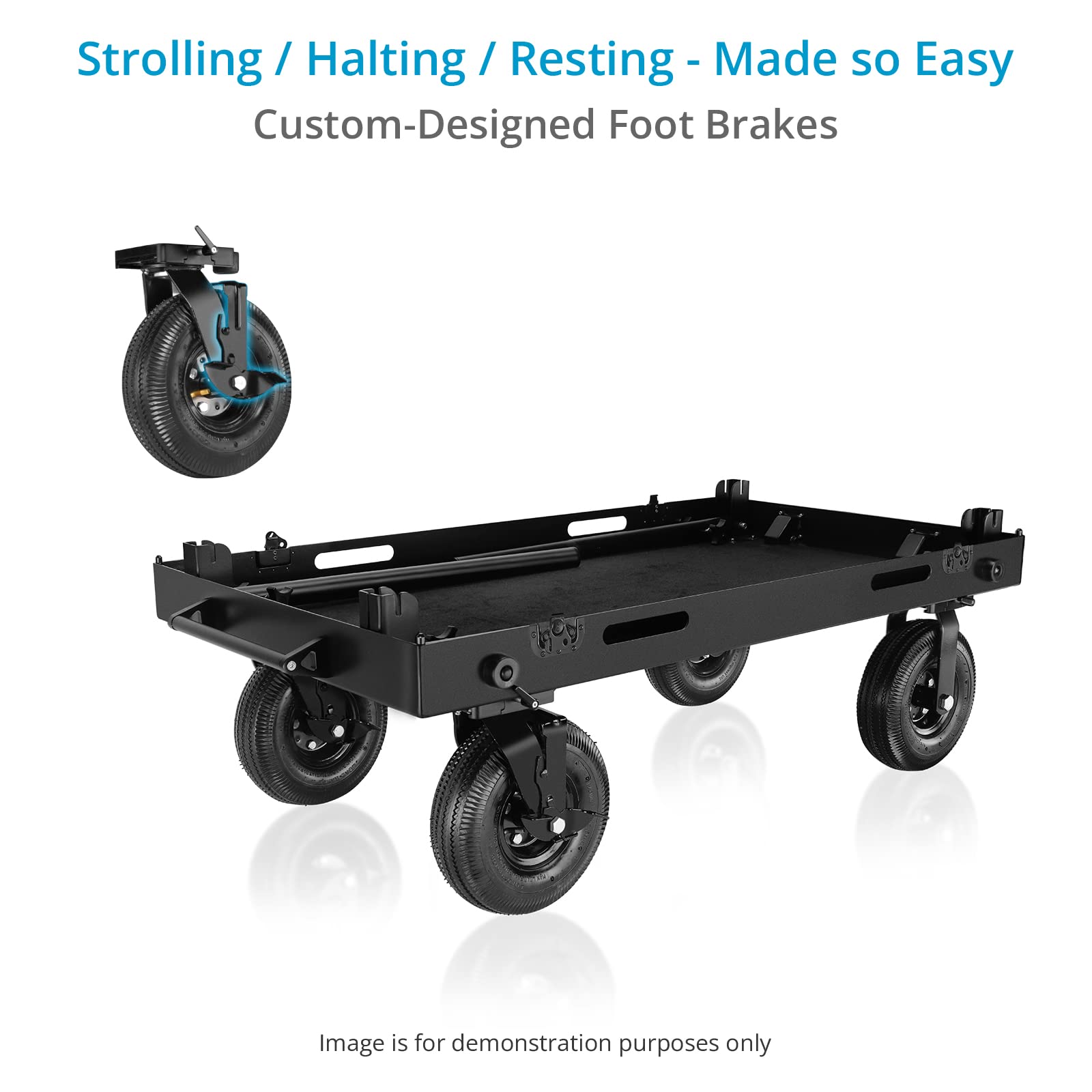 PROAIM Victor Lite 32 Zoll Kamera-Produktionswagen für Film/Studio/Bühne/DIT/Sound/Beleuchtung. Faltbar, 200 kg Nutzlast, Speichern und Transportieren Sie Ihre Ausrüstung sicher. Schnelle Einrichtung