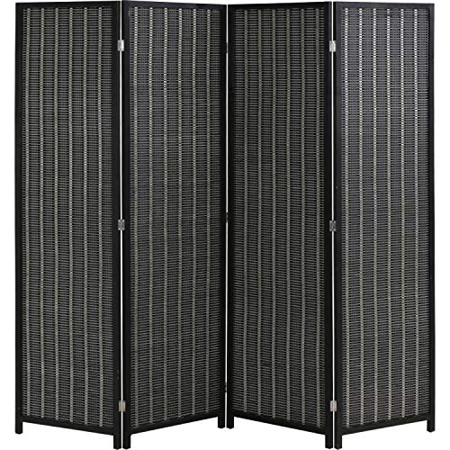 FDW Room Divider Folding Privacy Screen 4 Panel 72 Inches High 17.7 Inches