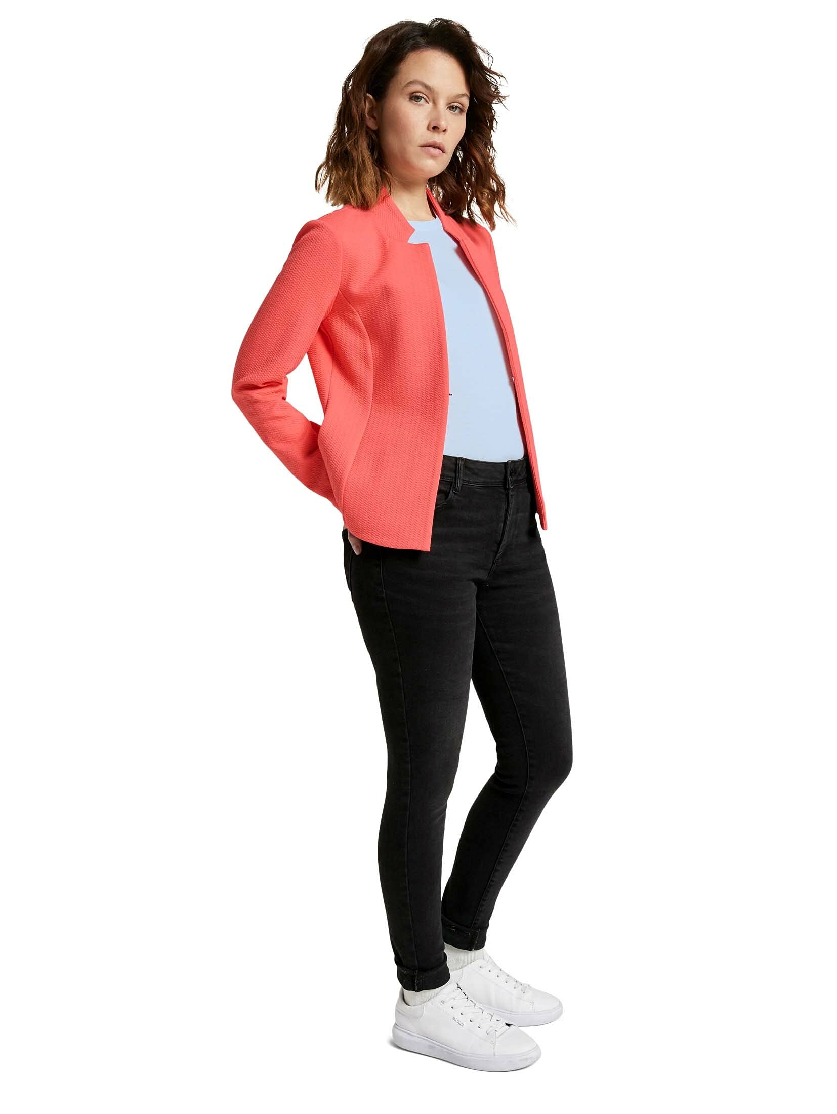 TOM TAILOR Damski Marynarka strukturalna 1024519, 26200 - Strong Peach Tone, L