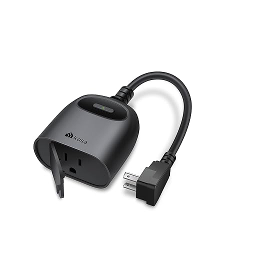 Kasa Outdoor Smart Plug, Smart Home Wi-Fi Outlet Timer, Max Load 15A/1875W, IP64 Weather Resistance, Compatible with Alexa, Google Home & SmartThings, No Hub Required, ETL Certified(KP401)