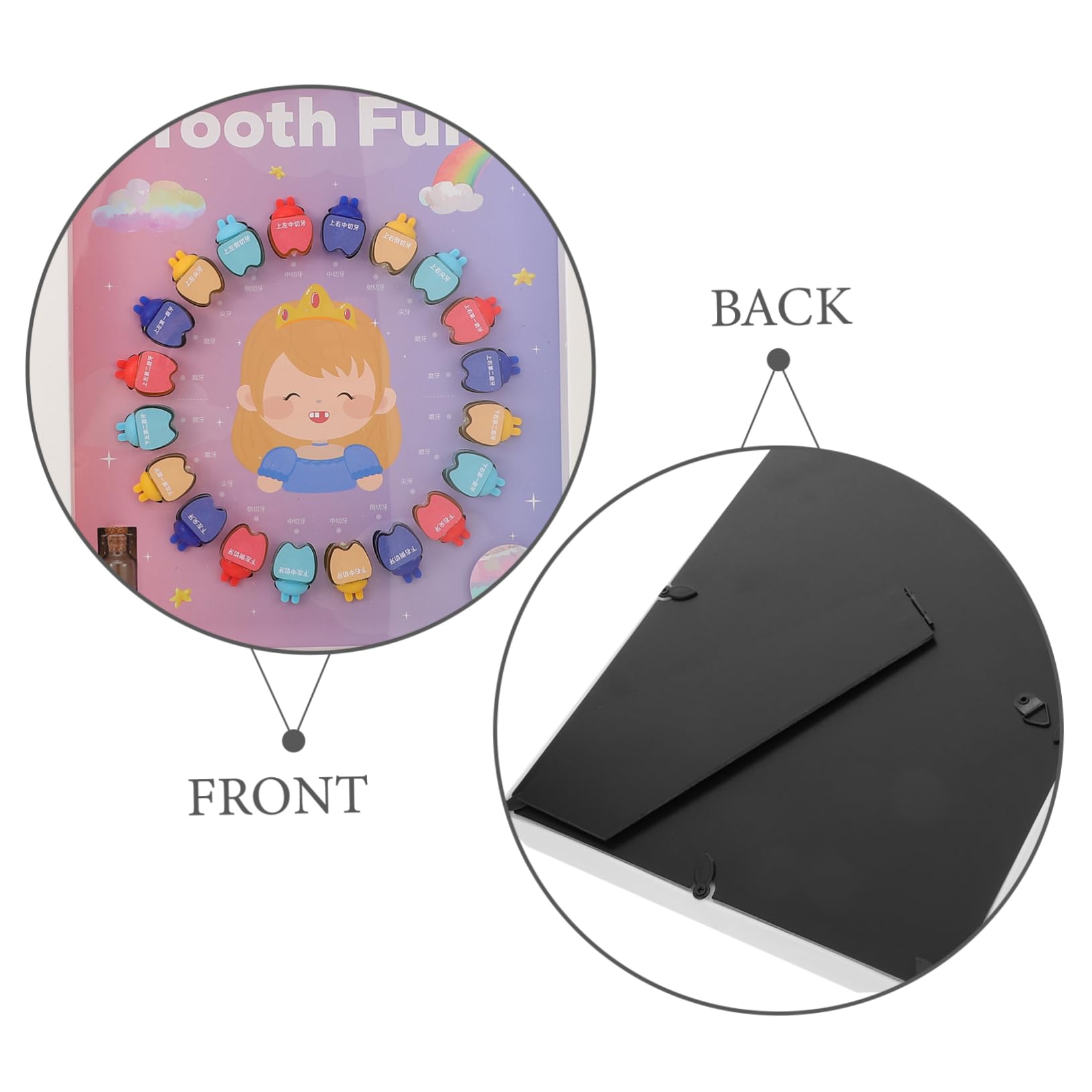 Hemobllo Zahndose Kleine Dekorative Milchzahndose mit Fächern Keepsake Organizer für Jungen und Mädchen Langlebige Aufbewahrungsbox zur Erinnerung an Erste Zähne