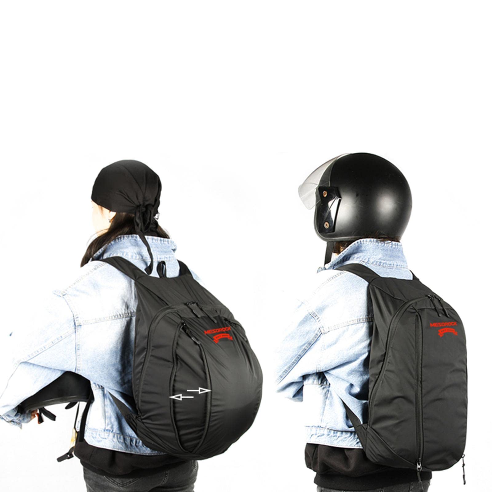 2 Piezas Mochila para Motocicleta Bolsa de Casco Impermeable Red de Transporte Bolsa de Almacenamiento de Portátil Diseño Ligero Adecuada para