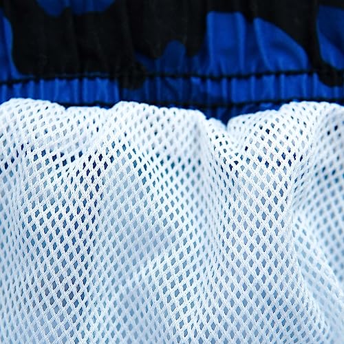 NORTY Men\'s Swimsuit Trunks - Swim Shorts for Beach, Boat, and Watersports - Drawstring Waist and Cargo Pockets - Blue Camo, X-Large