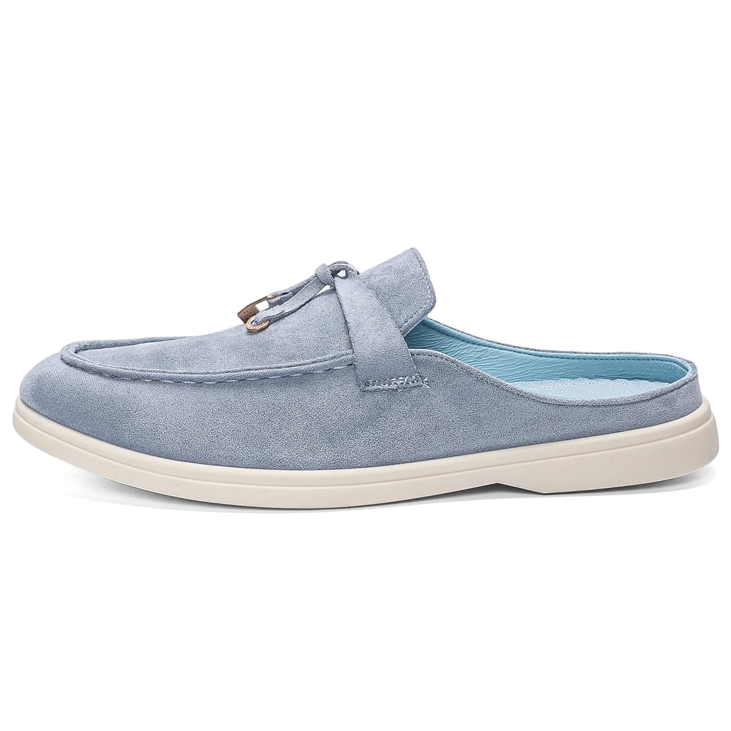 Mocassini Mules Senza Tallone Uomo Pelle Scamosciata Scarpe Slip On Leggere Casual per Uso Quotidiano