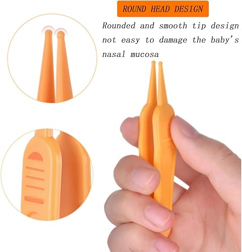 Miniatura 3 de 4 pinzas de limpieza con puntas redondas de plástico utilizadas para limpiar conductos auditivos, pasajes nasales y suciedad umbilical.