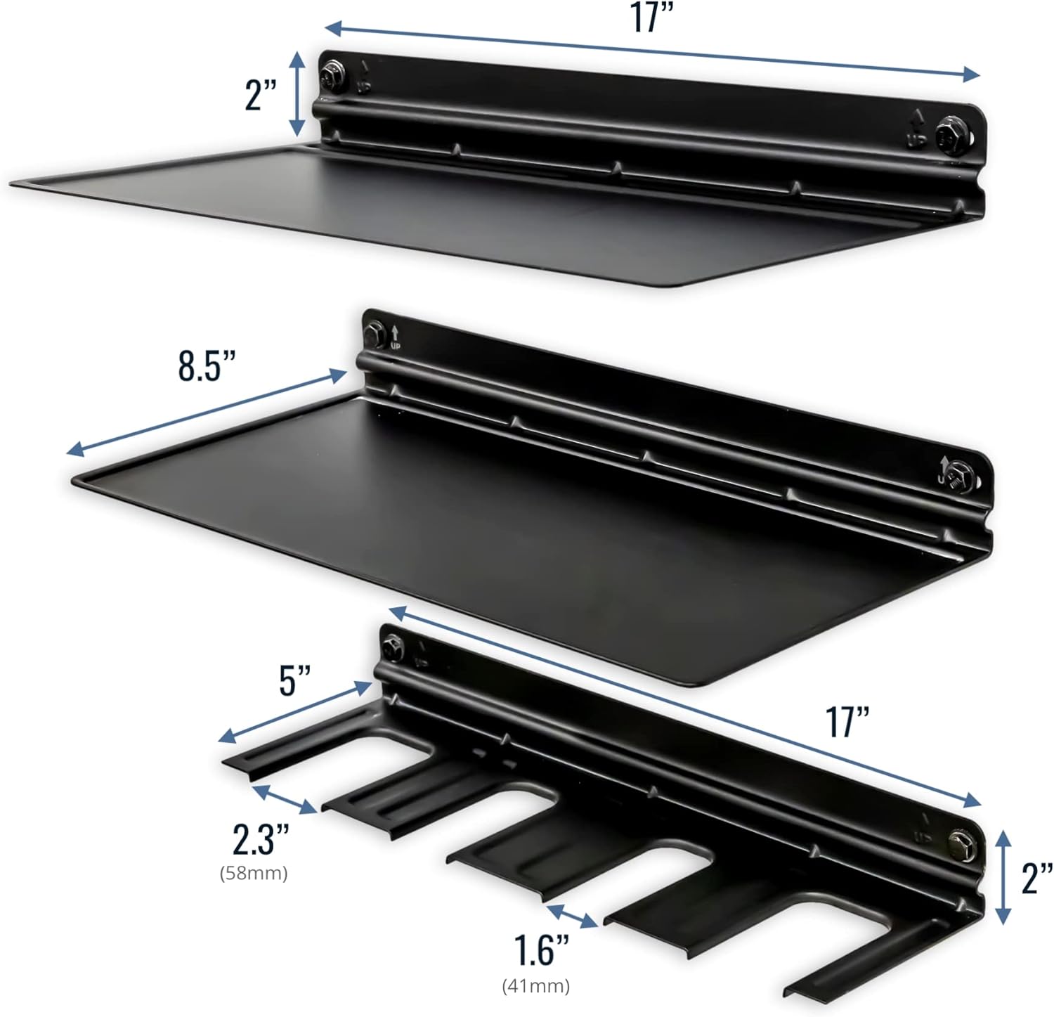 StoreYourBoard Power Tool Organizer Double Shelf, Wall Mount Garage Storage Rack
