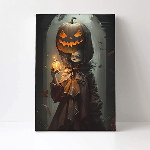 Miniatura 2 de yvkew Lienzo decorativo para pared de Halloween, decoración del hogar, pinturas de arte abstracto, regalos, arte moderno, decoración para oficina,