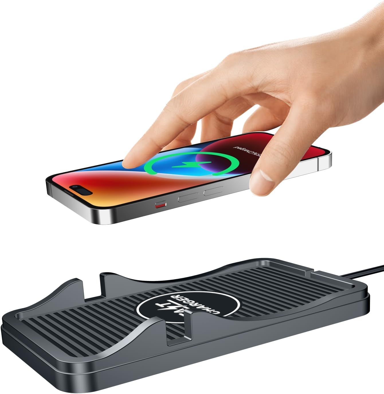 Wireless Charging Pad for Car 15W 10W 7.5W Qi Fast Wireless Car Charger Pad Car Phone Holder Wireless Charger Mount for iPhone 14 13 12 Pro Max 11 8 Plus X XR Xs Samsung S21 S20 S10 S9 Note 9 LG