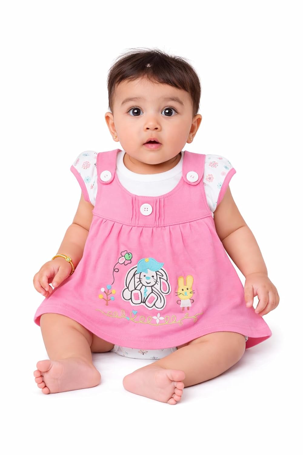 NammaBaby Premium Baby Girls Short Sleeves Frock Dress, Pack of 1, 100% Cotton Frock - Review, Price and Buying Guide
