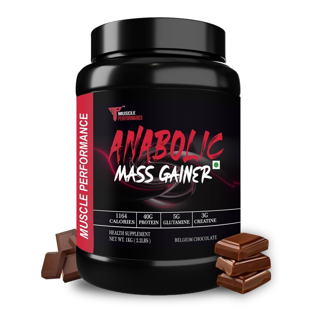 MP Anabolic Mass Gainer 1kg 2.2LBS (Flavour Belgium Chocolate) Powder | Pack of High Protein High Carbs| Added Vitamins, Probiotics & Enzymes | 40g Protein| 1164 Calories| 3g Creatine-image-14