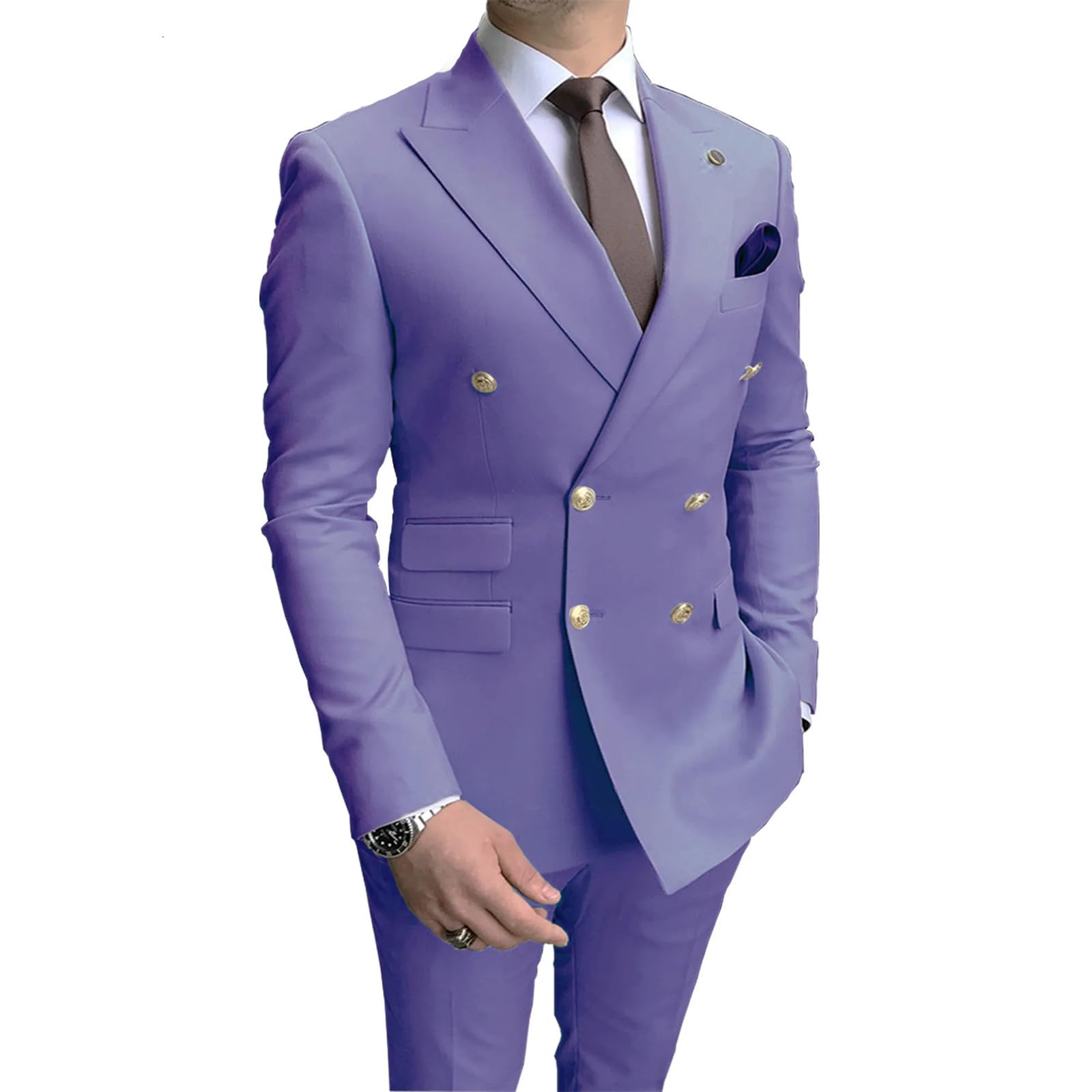 Costume Décontracté pour Hommes - Ensemble De Marié À Boutons Croisés, Ensemble De Smoking De Mariage pour Fête