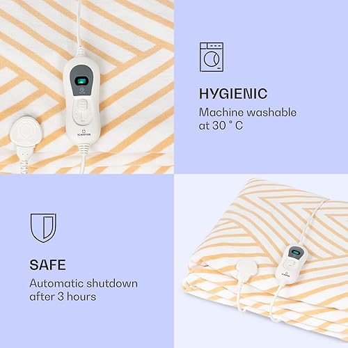 Miniatura 4 de KLARSTEIN Dr. Watson - Manta eléctrica térmica, 3 ajustes de calor, ultra cálida, microfelpa de primera calidad, apagado automático, 120 vatios,