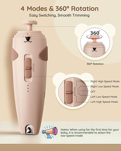 Miniatura 7 de Lilian&Gema Juego de recortadora de uñas para bebés, juego de recortadora de uñas de seguridad para recién nacidos, marrón