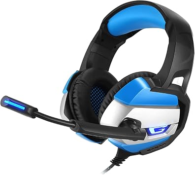 Marycan Gaming Headset,Microphone Headphone Head-Mounted 7.1-Channel USB Gaming Headset/Wired Headset,for PC, Series X|S,PS5 Color Blue