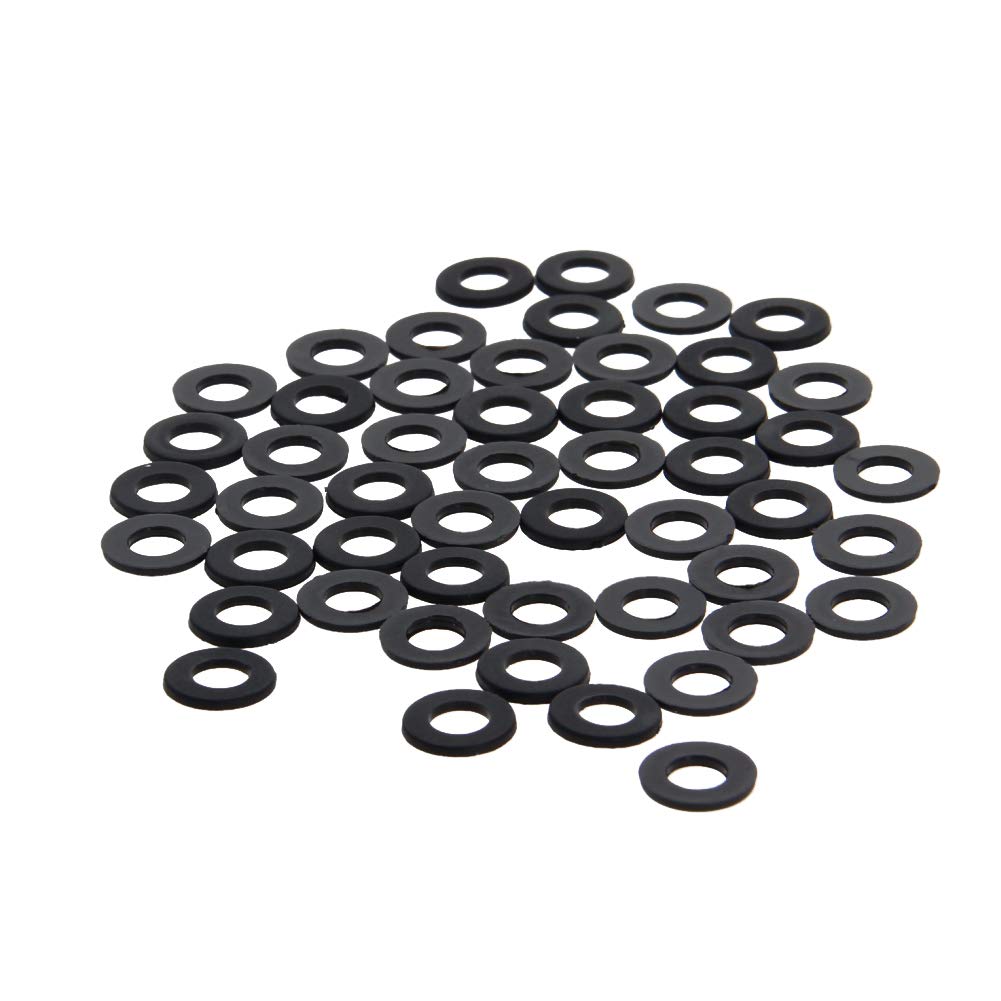 Othmro 100Pcs Nylon Plastic Flat Washers M20 36mm OD 20mm ID 3mm Thickness Crush Screw Washer for Faucet Pipe Water Hose Electrical Connections on Household Commercial Appliances Black