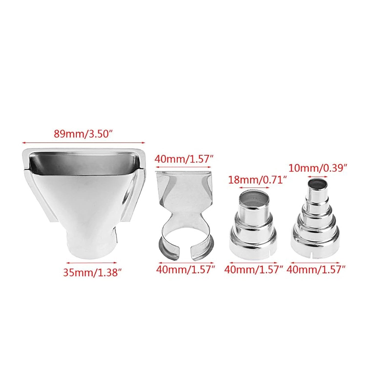 4Pcs Heat Air Nozzles Electric Kit Accessories Industrial Tools Shrink Wrap L4MB Welding Nozzle