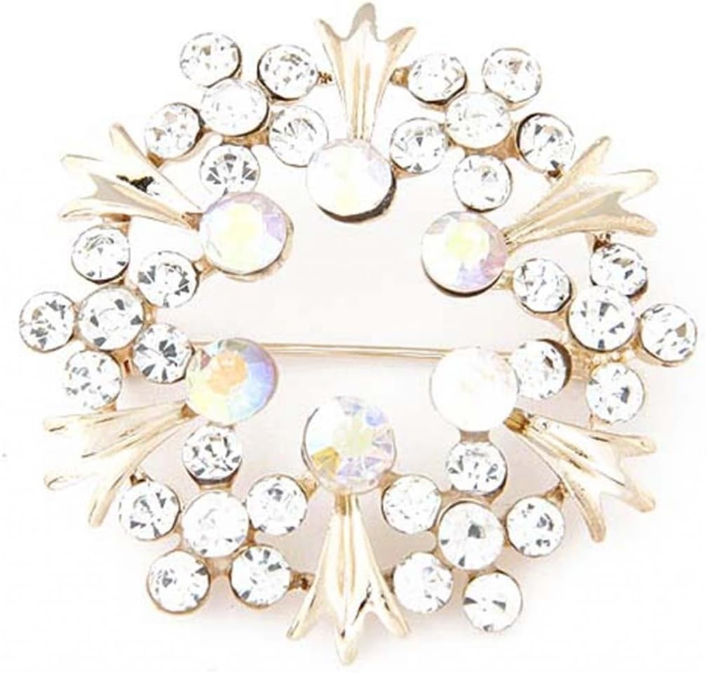 JSDY Womens Girls Ladies Candy Color Bohemia Crystal Flowers Pin Brooch for Party