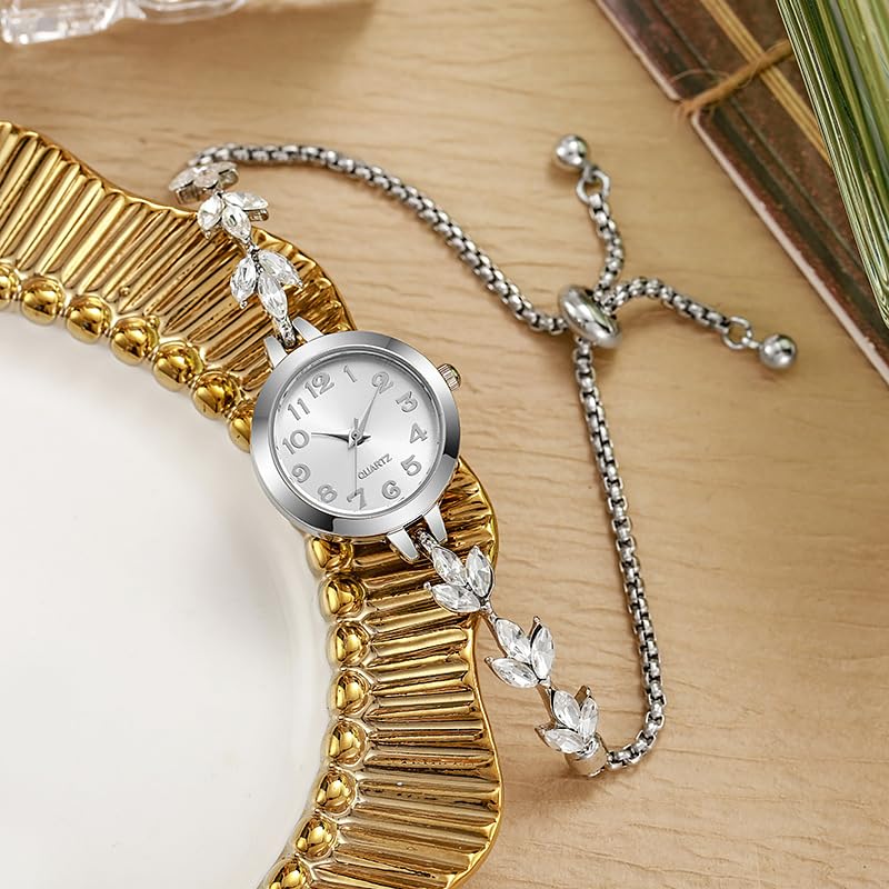 Image of carl vinson Women's Bracelet Watch with Stone Work | Fashion Chain Watch with Round 24mm Dial