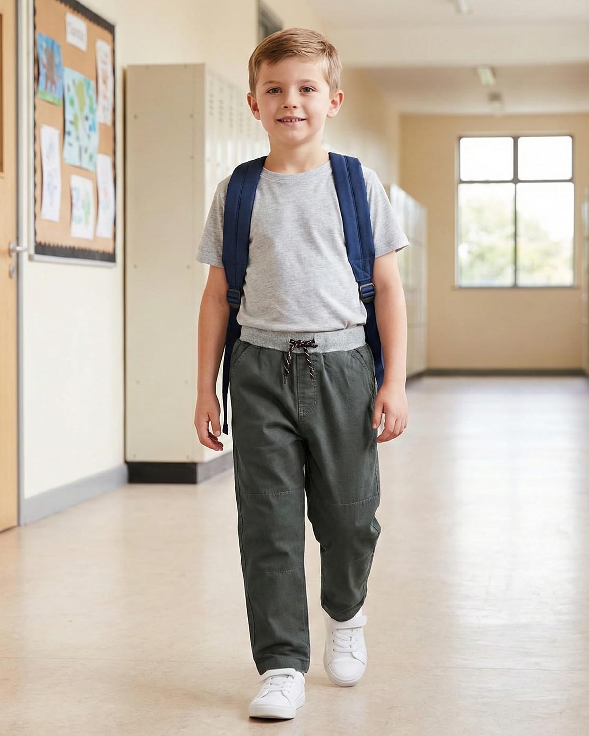 Bumeex Toddler Boy's 2pk Cotton Pull-on Pants 2-9years - Image 2