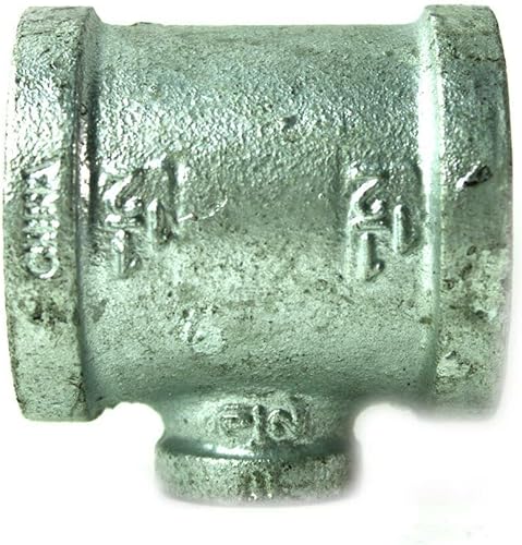 MaxLLTo Reemplazo de 1-1/2 pulgadas x 1-1/2 pulgadas x 1/2 pulgada de acero galvanizado reductor Tee para fontanería Thrifco 5217087