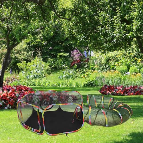 Tente extérieure pliable pour chat Gadpiparty tunnel en polyester - 7
