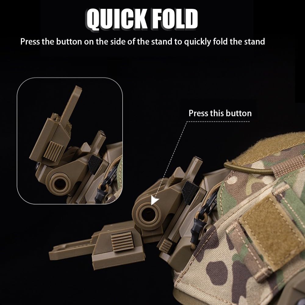 L4G24 Supporto NVG in Nylon, Supporto NVG in Nylon Staffa per Occhiali Tattici per La Visione Notturna con Regolazione Multi-Angolo Portatile