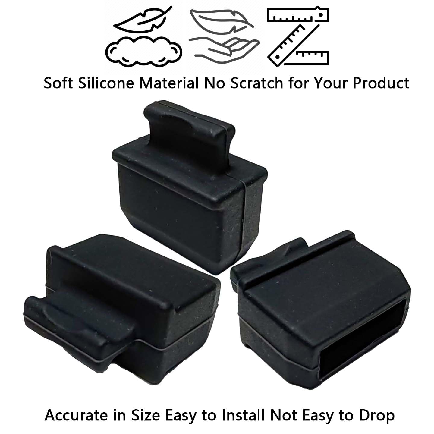 QSFP Dust Cover 40G QSFP 100G QSFP28 Fiber Optic Dust Caps Suitable For MPO Or MTP Optical Module Port,Black Silicone, 50pcs - View #10