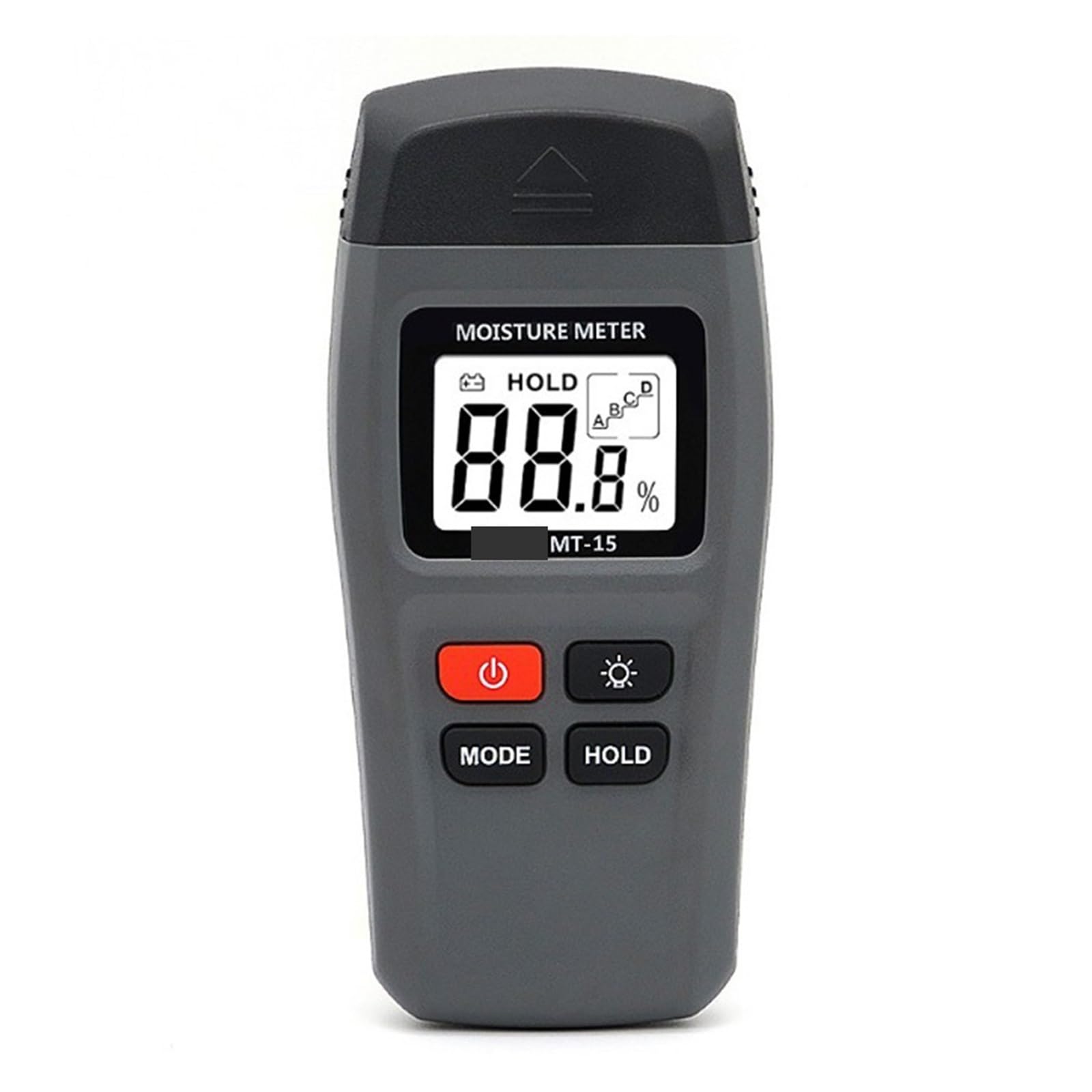 Mnmioio One Color Digital Moisture Tester, Mt15 Wood Moisture Meter Humidity Tester Hygrometer Timber Damp Detector Tree Density Digital Lcd Grey