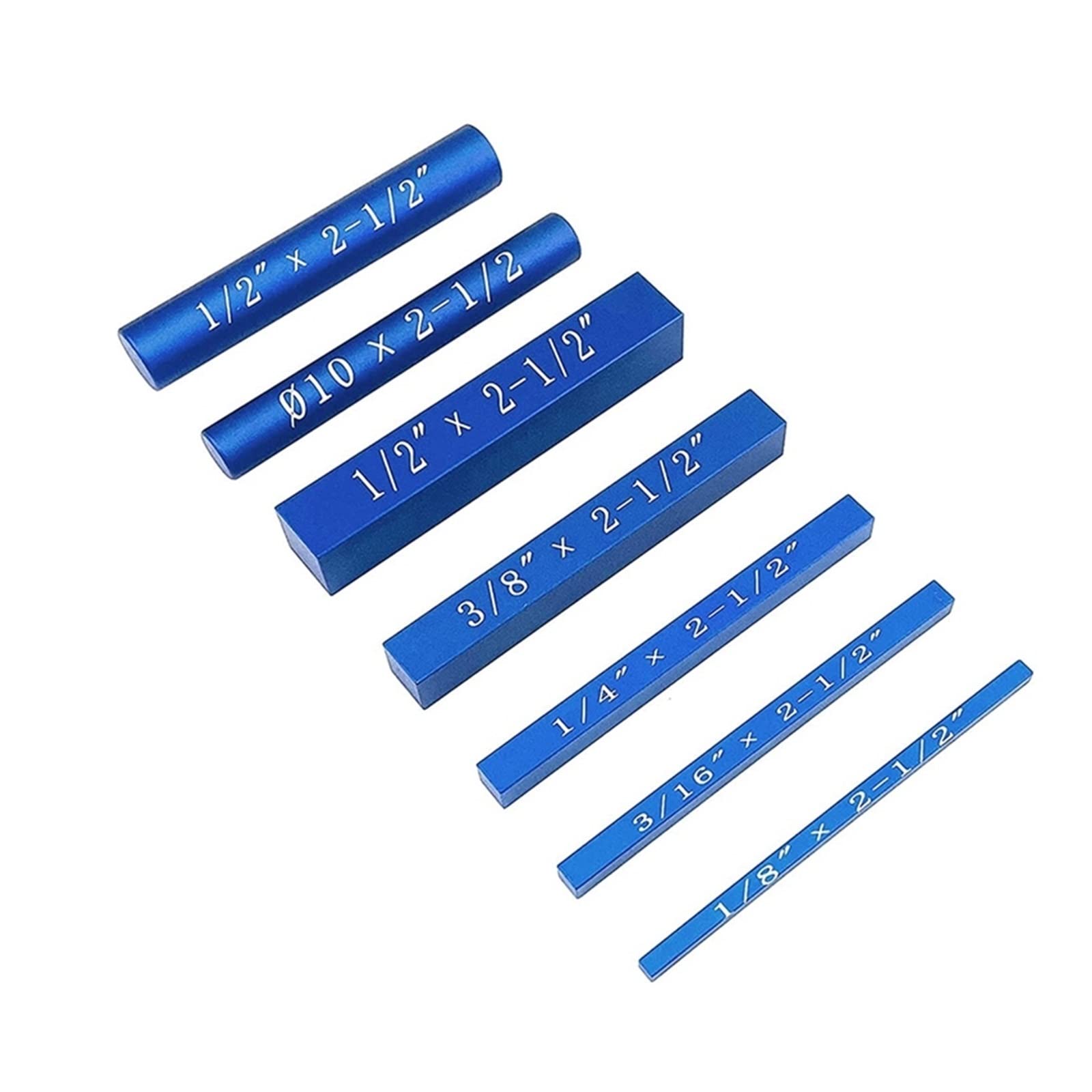 Gqnblvhzupdm Blu Gauge Block Set, Aluminum Setup Blocks Height Gauge Set, 7Pcs Precision Bars For Router And Table Saw Accessories(Blu)