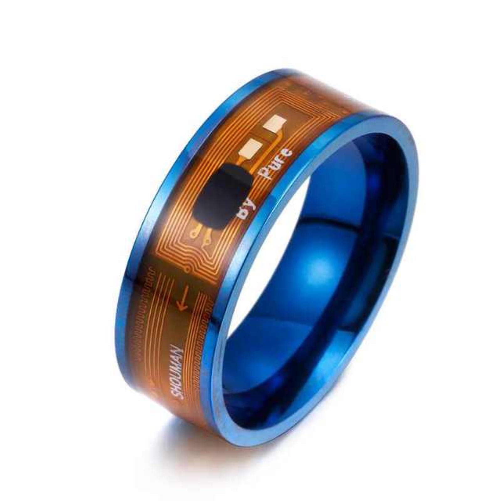 LINP Fashion Men Ring Magic Wear Smart Ring Finger Digital Ring for Android Phones with Functional Couple Stainless Steel Ring