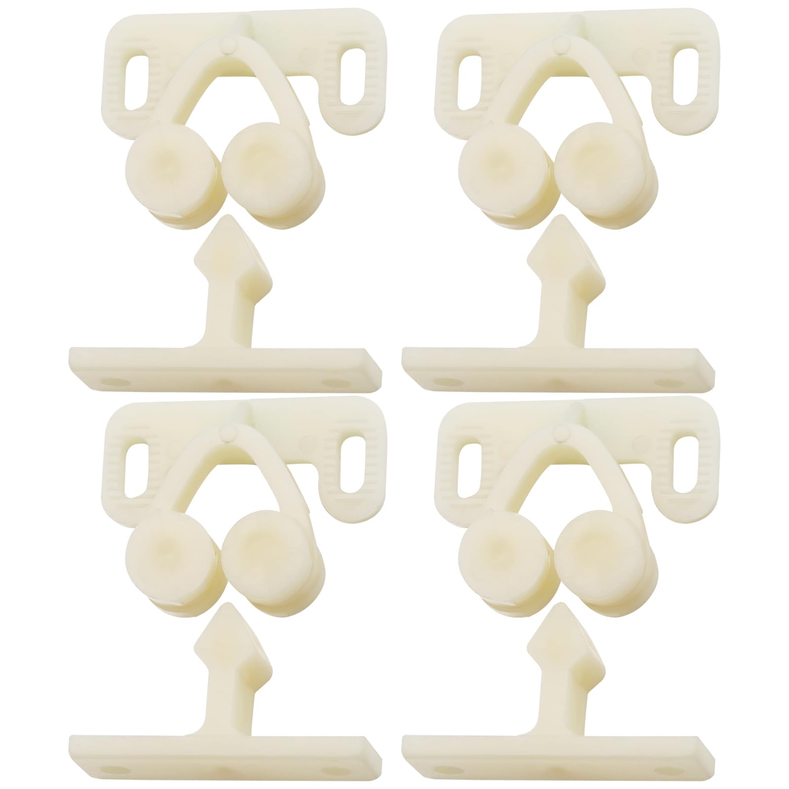 Emsea Beige 4 Pcs Plastic Door Catch Latche Stopper 35X14mm For Cabinet Caravan Cupboard Motorhomes Boat Door Retainer Catches Strong Hold Accessories (Type D)
