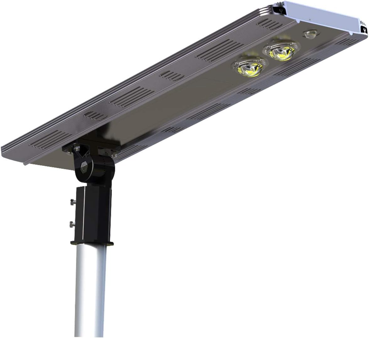 eLEDing Solar Power World 1st Dark Sky City 3000K AI Smart CREE LED 3200LM Street Light for Commercial Residential Parking Bike Paths Walkways Courtyard (20W)