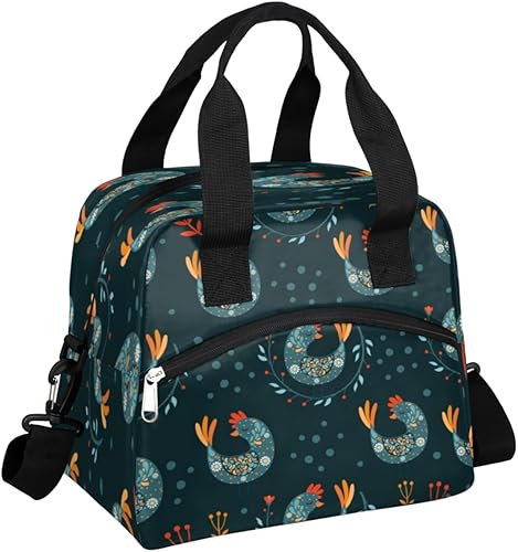 XMNYGJ Bolsa de almuerzo aislada para mujeres y hombres, bolsa de pollo a prueba de fugas, grande, reutilizable, para adultos, con correa ajustable